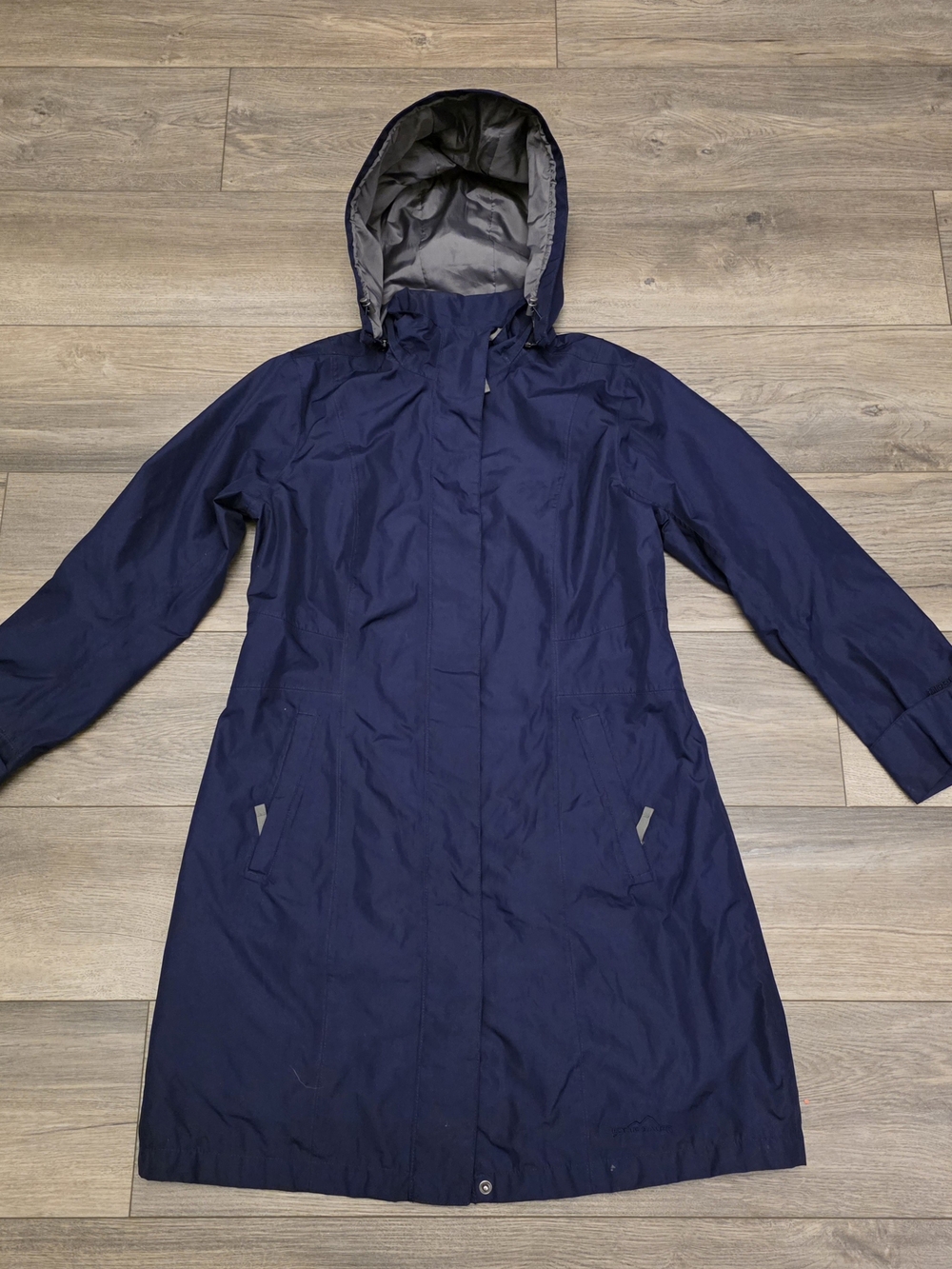 Eddie Bauer Women's Girl On The Go Waterproof Trench Coat - Navy Blue - Women's